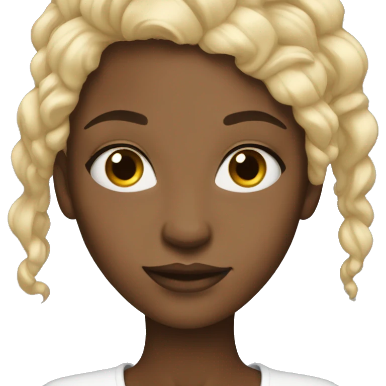 Beautiful Black girl with blonde hair emoji