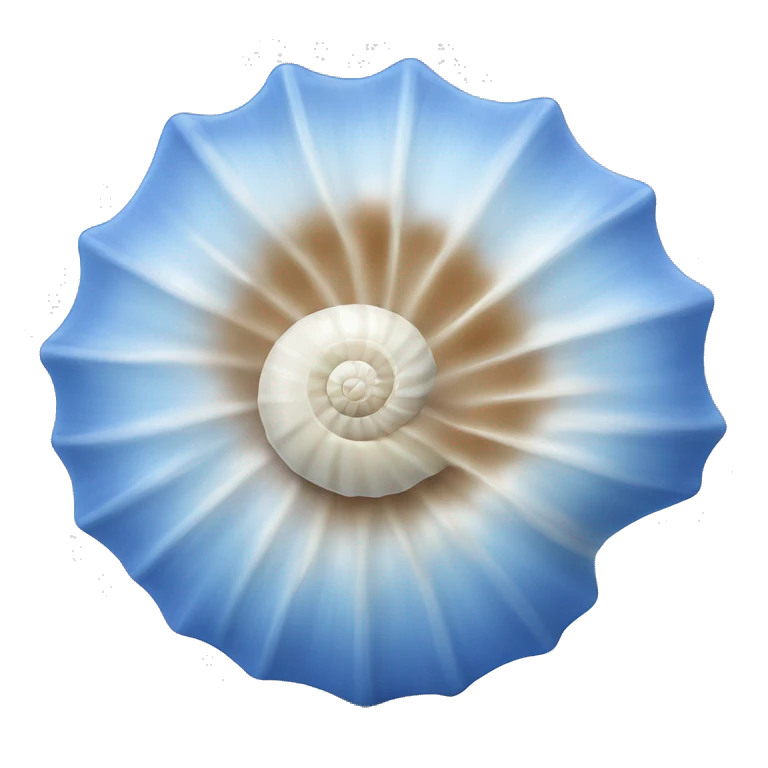 cornflower blue seashell emoji