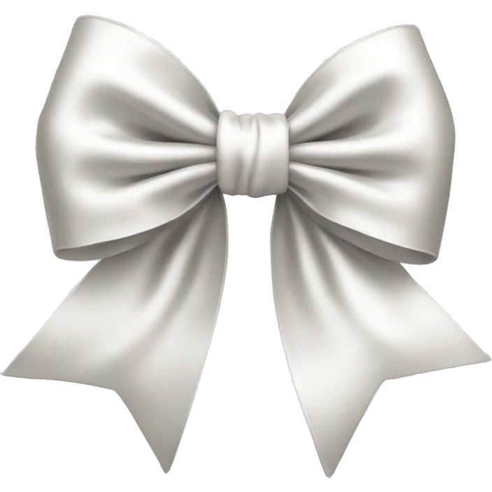 white satin bow emoji