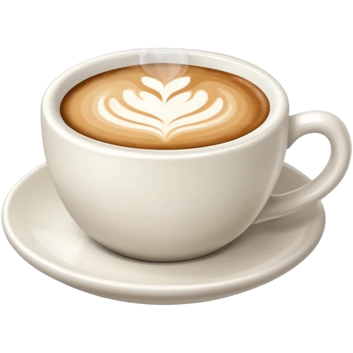 Cappuccino in small cup without a smily on it emoji