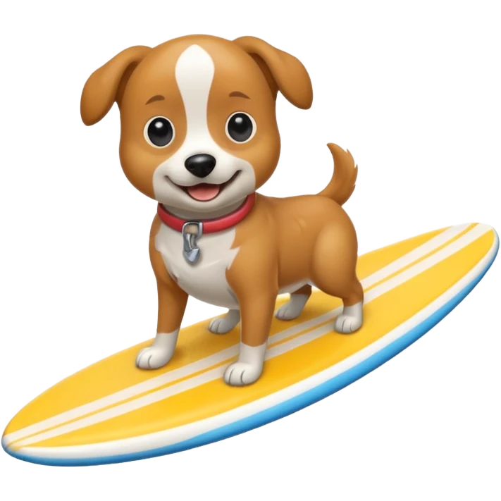Perro haciendo surf emoji