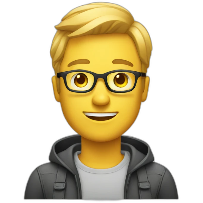 a trendy scandinavian male ux designer emoji