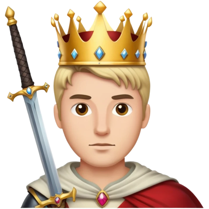  یک مرد با تاج و شمشیر emoji