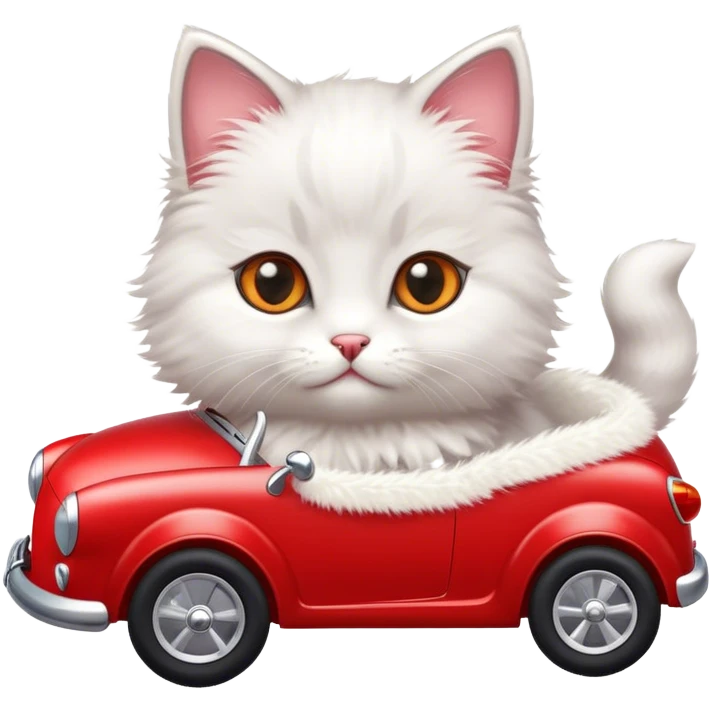 Kitty riding a car emoji