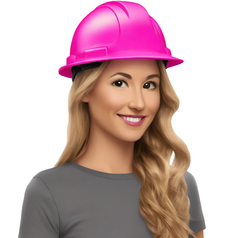 pink hard hat emoji