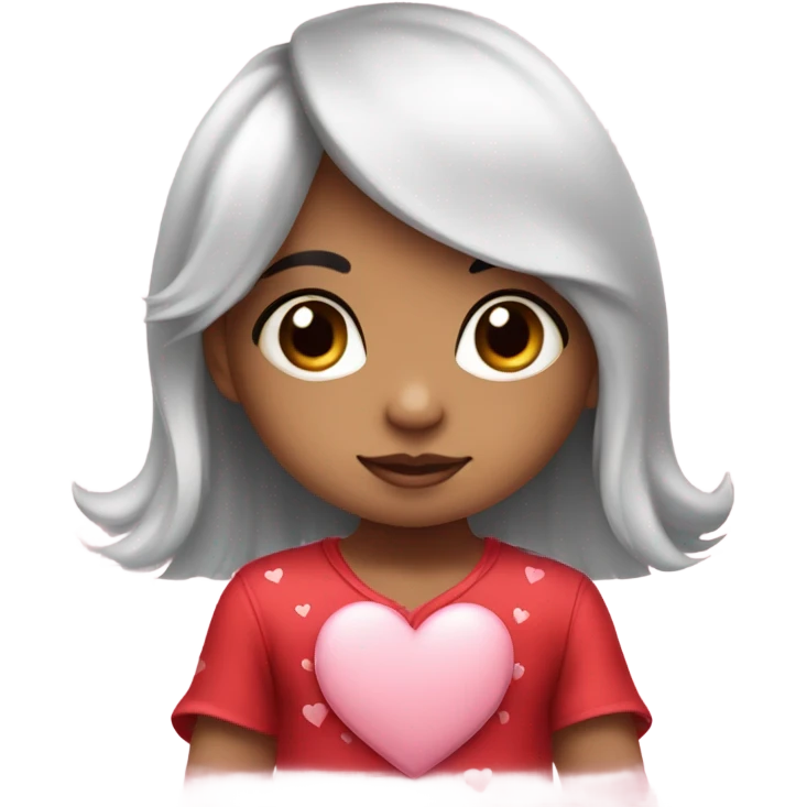 Valentine’s Day baby with black hair emoji