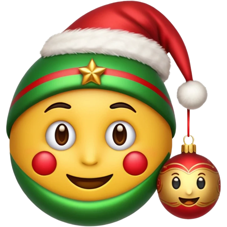 create an emoji with christmas decorations emoji
