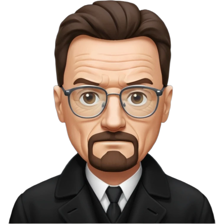 Walter white in coat and black glasses  emoji