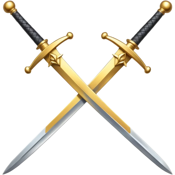 gold crossed swords emoji