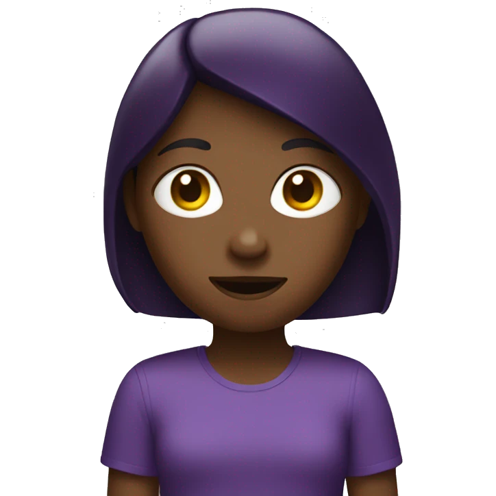Girl holding an eggplant  emoji