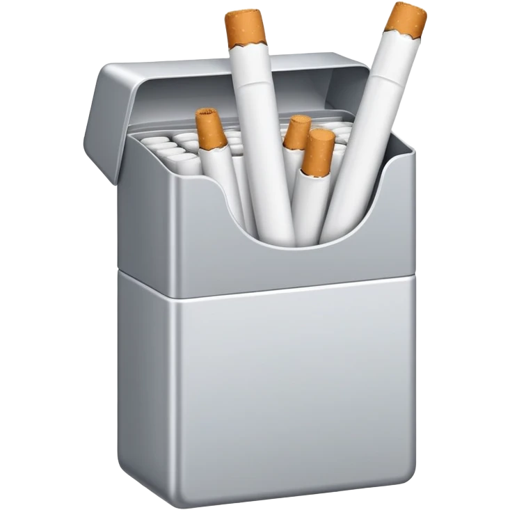 white seven stars grey shining cigaret pack with a few little white  emoji