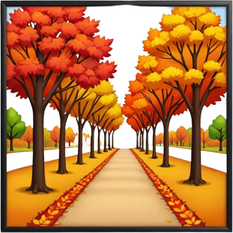 park in autumn emoji