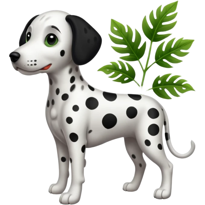 Dalmatian and plant emoji