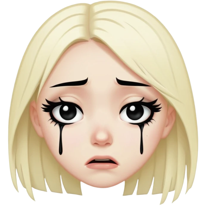 Emo girl crying emoji