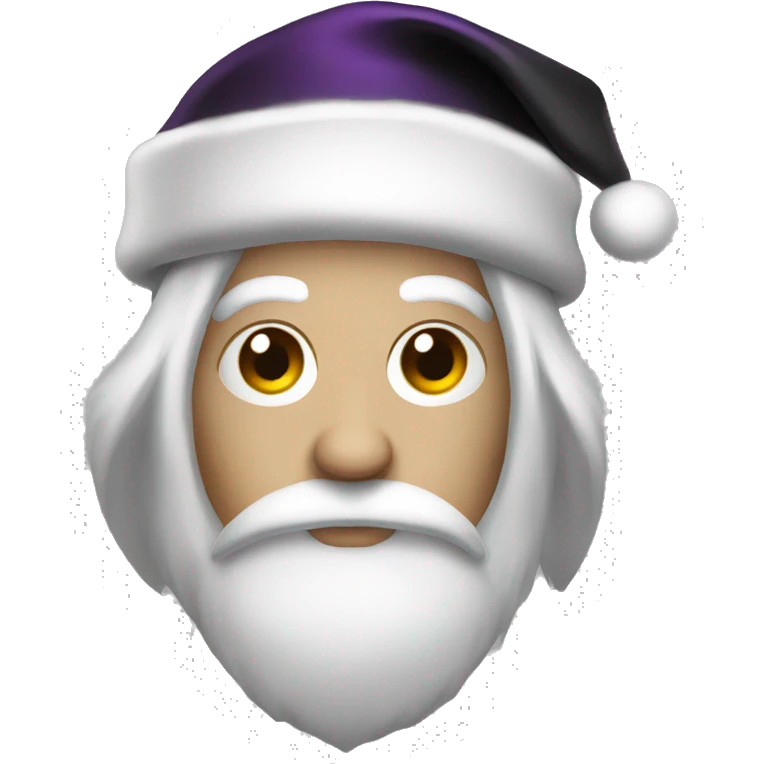Goth Santa hat emoji