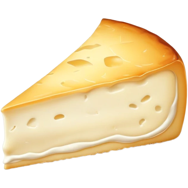 cinematic-realistic-brie-cheese-emoji,-featuring-a-creamy gooey center,-soft-ripened-cheese-with-a-delicate-rind-rendered-with-lifelike-detail-and-inviting,-natural-lighting. emoji