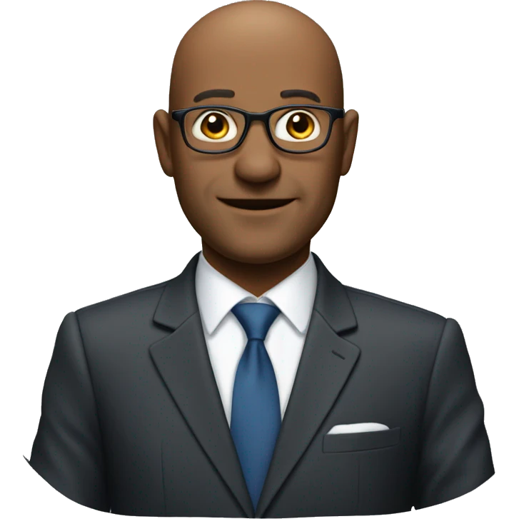 50-year-old organisation consultant, balding, in suit and tie emoji