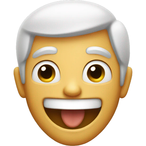a man with laughing face emoji