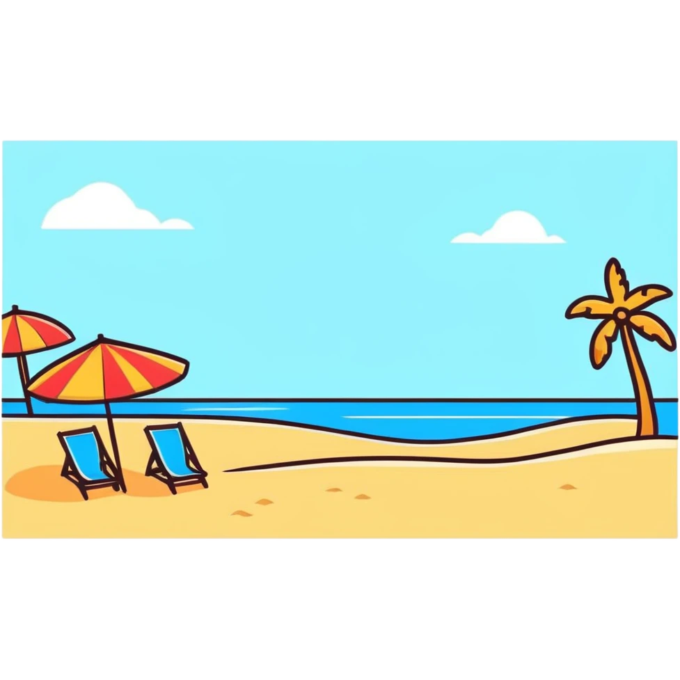 football on a beautiful beach with waves emoji