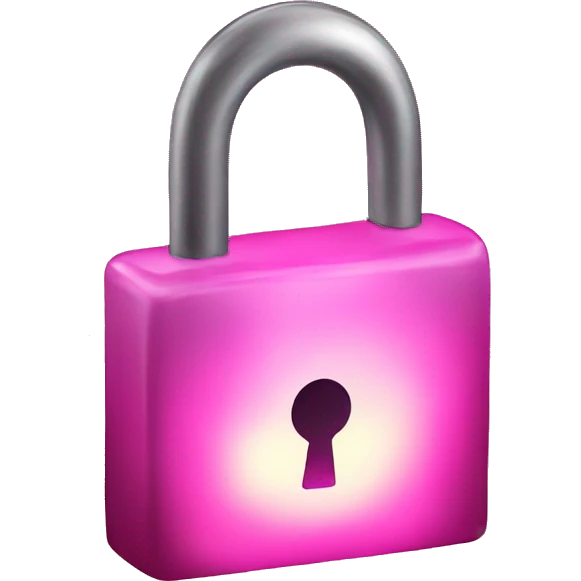 pink glowing lock emoji
