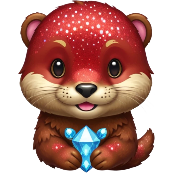 red glitter otter emoji