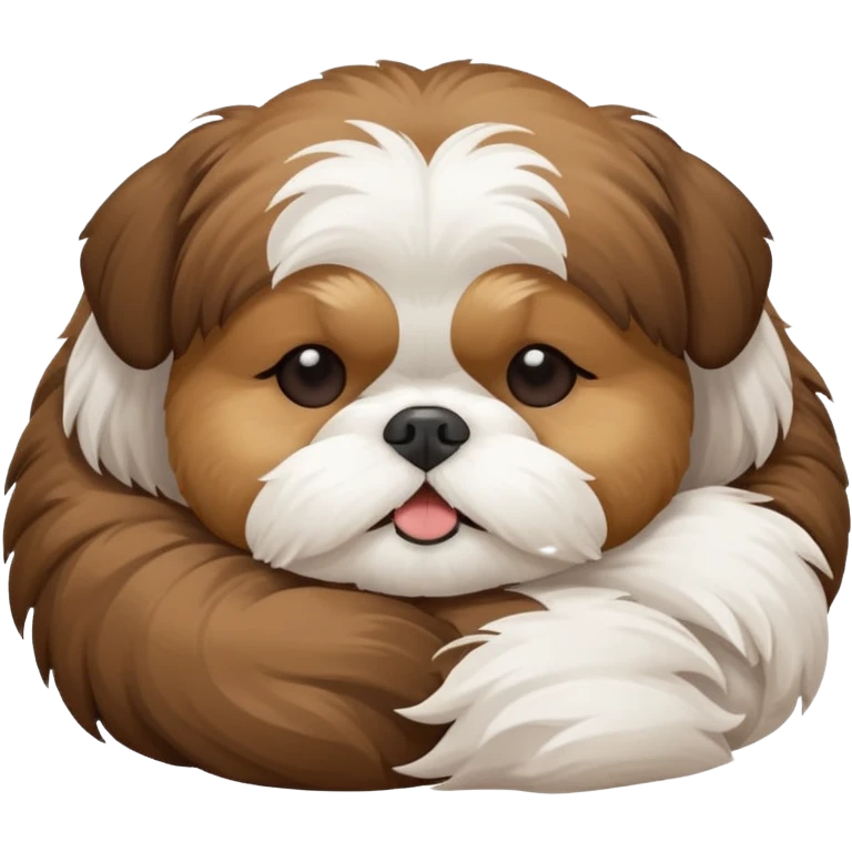 Shih tzu sleeping emoji