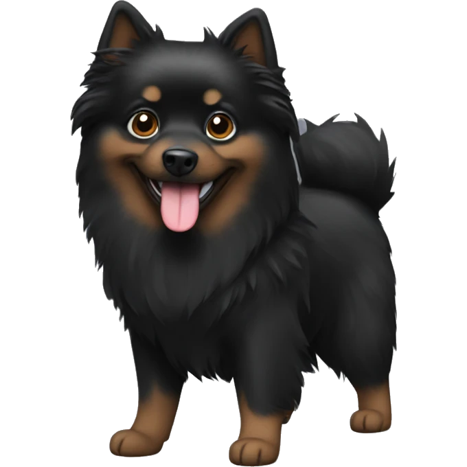 Black spitz emoji
