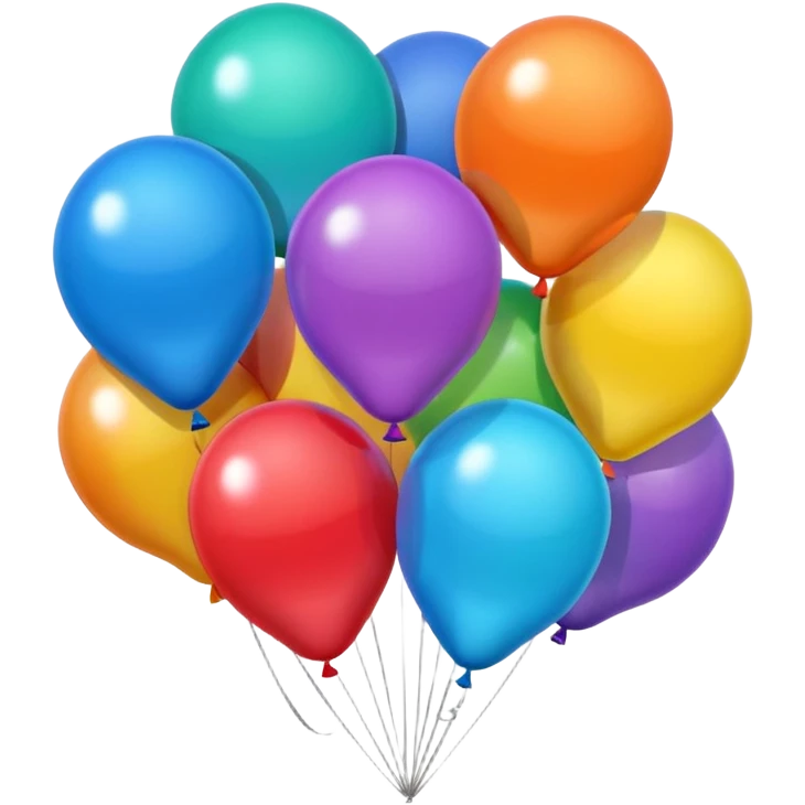cluster of oversized balloons emoji