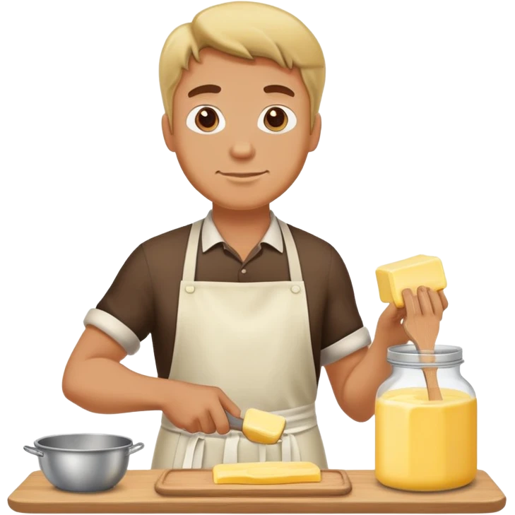 Man making butter emoji