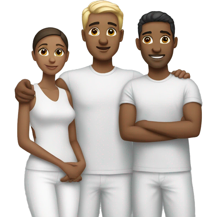All white throuple  emoji