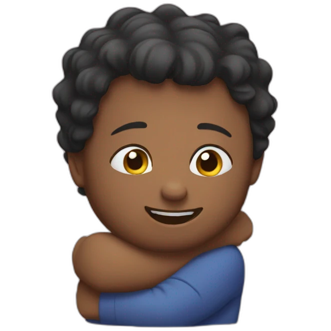 Emoji hugs emoji