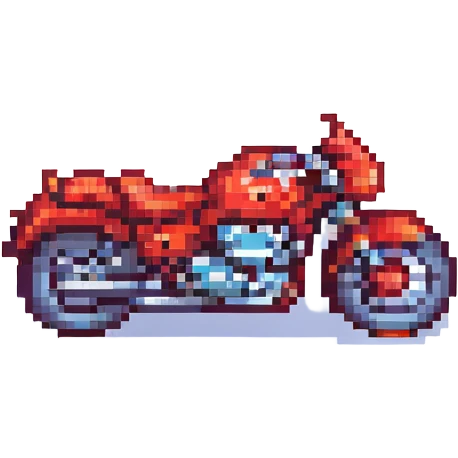 red motorcycle icon, pixel art style, suitable for favicon emoji