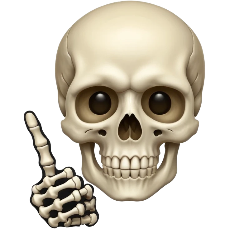 Skull pointing out there finger emoji