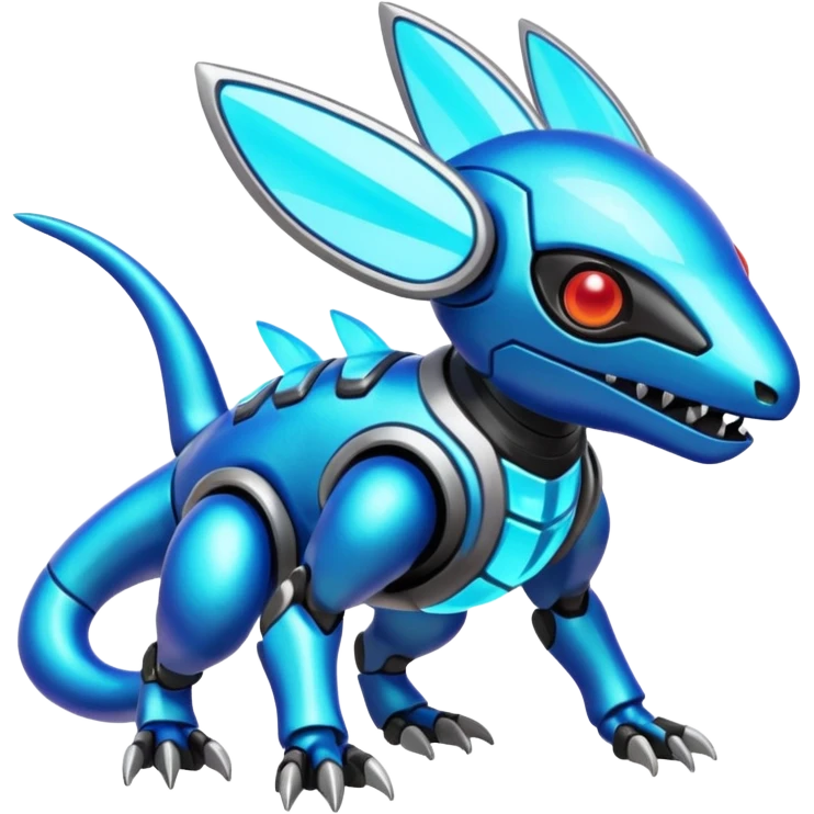  exotic tropical cyber-Protogen-Fakémon-Pokémon-Vernid-creature emoji