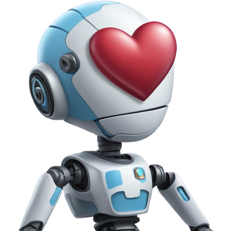 Un robot enamorado emoji