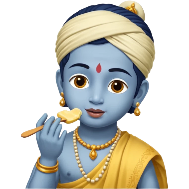  Lord Little Krishna eating butter  emoji