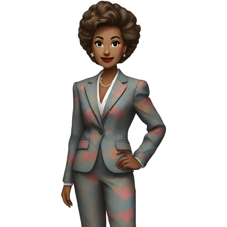 Vintage 80s suit women  emoji