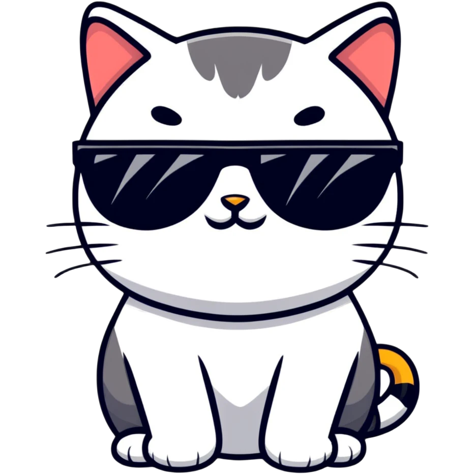 cat wearing sunglasses emoji