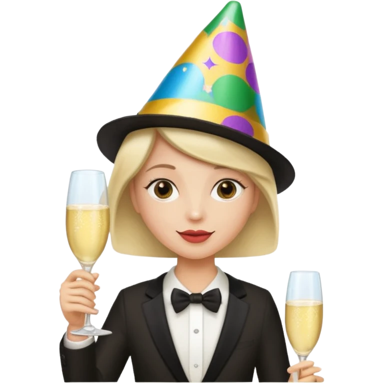 A person with a cocktail glass emoji