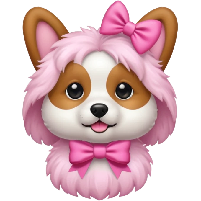 Dog with pink bow emoji