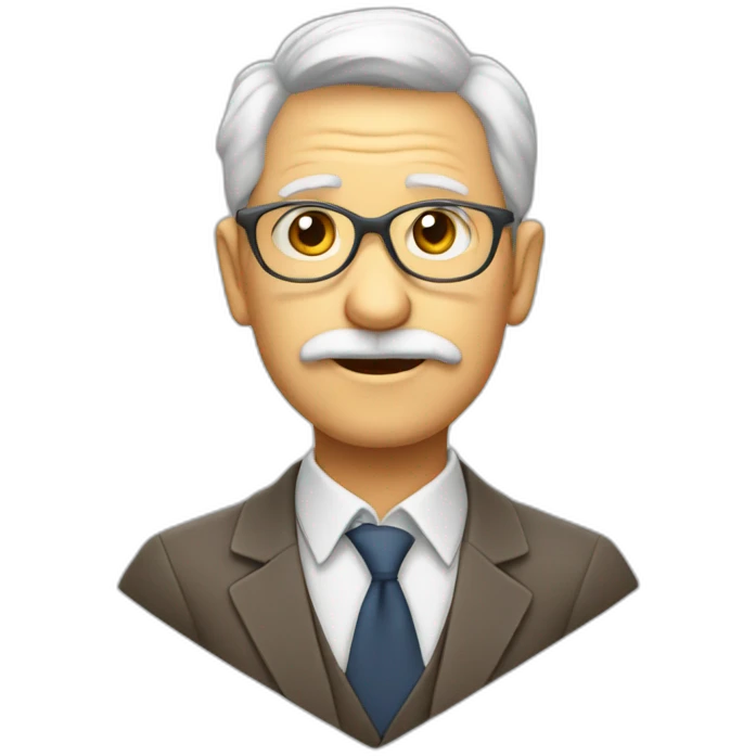 Math old teacher with triangle  emoji