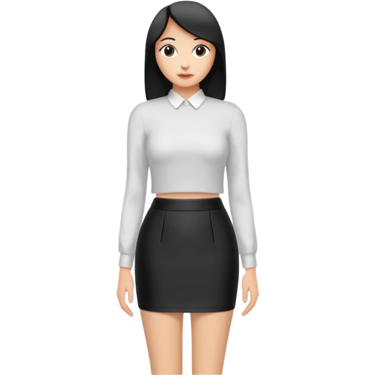 plain isolated black mini pencil skirt emoji