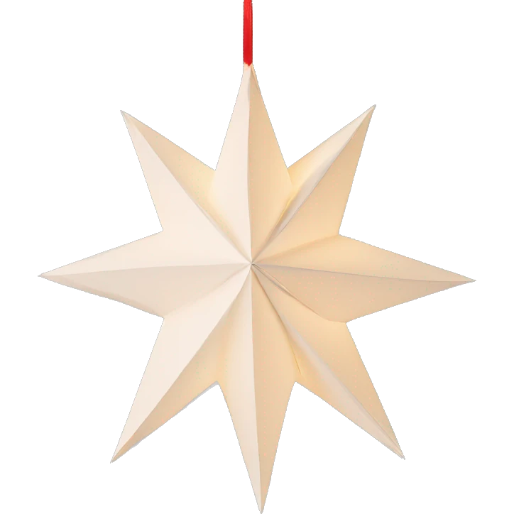 white star paper christmas lantern with cutout details emoji