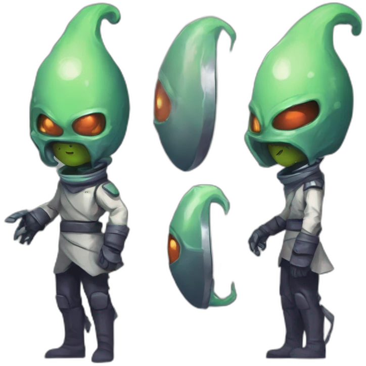 alien chef scifi roguelike rpg style inspired by slay the spire digital art emoji