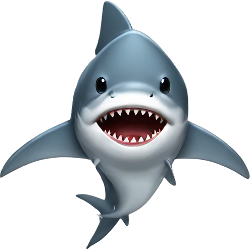 Shark wearing a hoodie  emoji