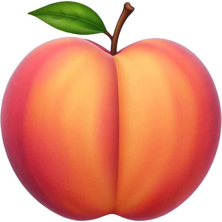 Peach with deep line  emoji