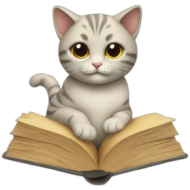 cat with book emoji