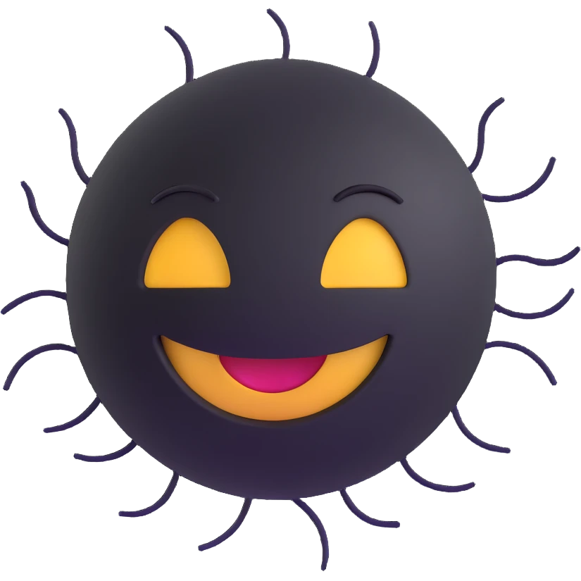smiling face with dynamic motion lines, showing '精神百倍' emoji