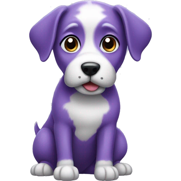 violet dog emoji