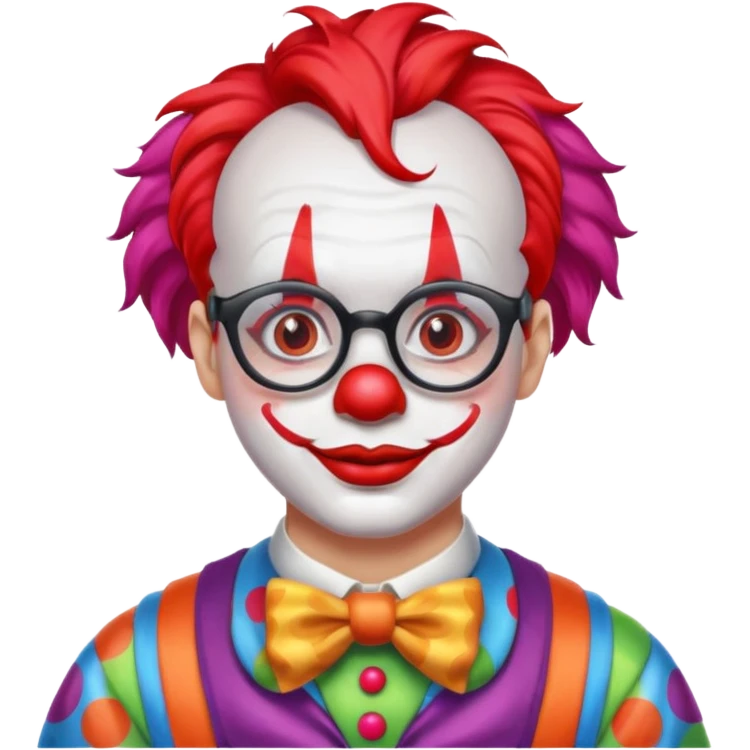 clown with eyeglasses emoji